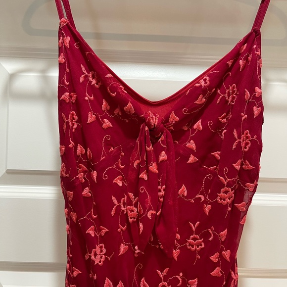 Vintage Betsey Johnson Slip Dress Embroidered with Beaded Fringe - Picture 3 of 7